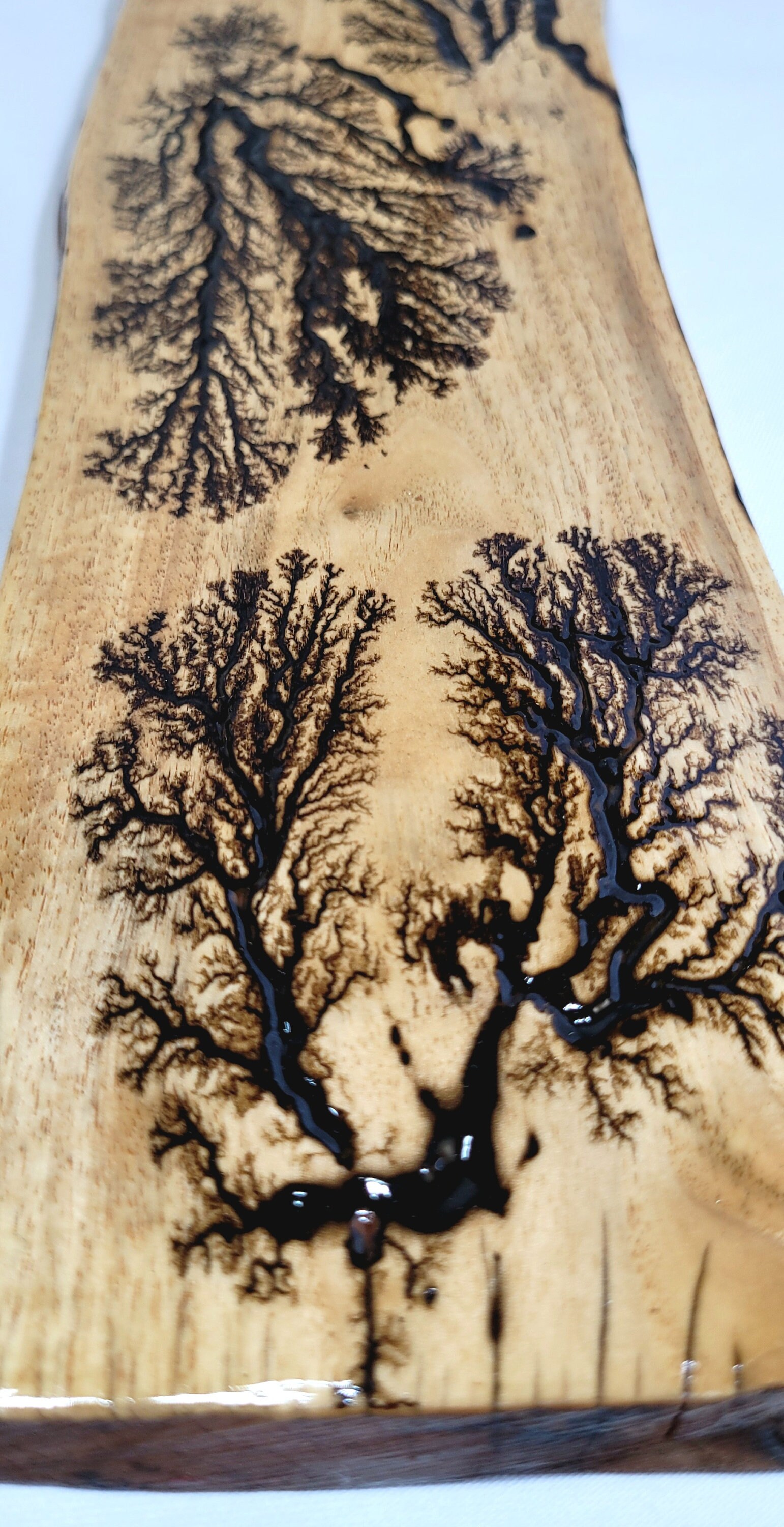 Live Edge Fractal Burn Black Walnut Etsy