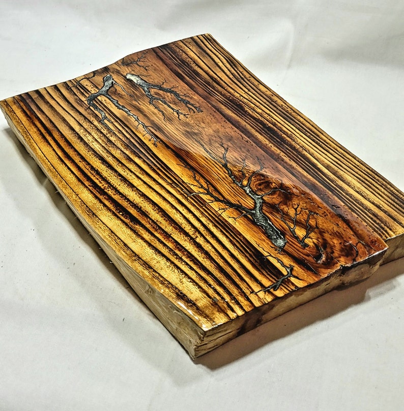 Live Edge Fractal Burn Mulberry Epoxy Resin Inlay Etsy