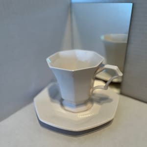 NIKKO Classic Collection White Footed Cup, Saucer