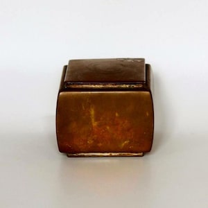 Antique Cigarettes Box, Tobacco Box, Trinket Box, Copper Brass Wooden Box