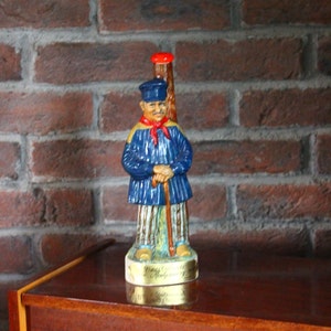 Vintage Liquor Bottle Decanter, KLEM Ceramic Bottle Decanter, French Garnier Liquor Bottle Decanter, Sculpture Bottle, Figurine bottle