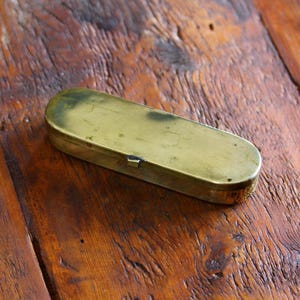 Antique Dutch Tobacco Box, Brass Antique, Cigarette Box, Snuff Box