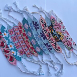 summer themed handmade friendship bracelets