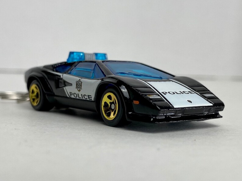 Countach Police Car Novelty Keychain Made From Etsy