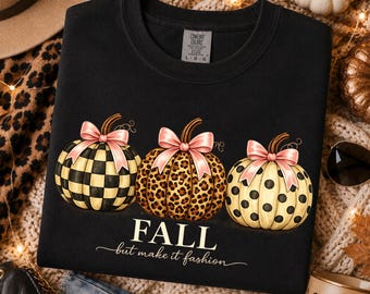 Kokette Kürbis PNG, Leoparden Kürbis Design, Herbst aber machen es Mode PNG, Pink Bow Herbst Sublimation, Trendy Herbst Digital Download