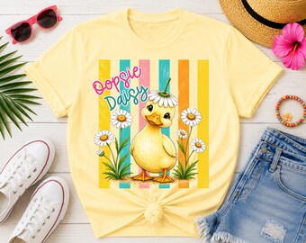 Oopsie Daisy Duck PNG, mignon canard PNG, conception de chemise drôle de canard, Sublimation Daisy Duck, clipart ferme de canard, printemps été PNG