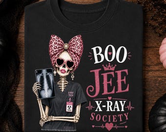 Boo Jee X Ray Society PNG, Halloween X Ray Tech PNG, Gruseliges Radiologie Tech Skelett, Herbst Apotheke Sublimation