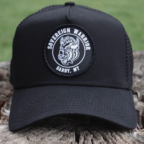 Sovereign Warrior Snapback Trucker Hat | Your Journey, Your Rules | Freedom Hat | Bison Hat | Buffalo Hat | Montana Hat | Free Soul