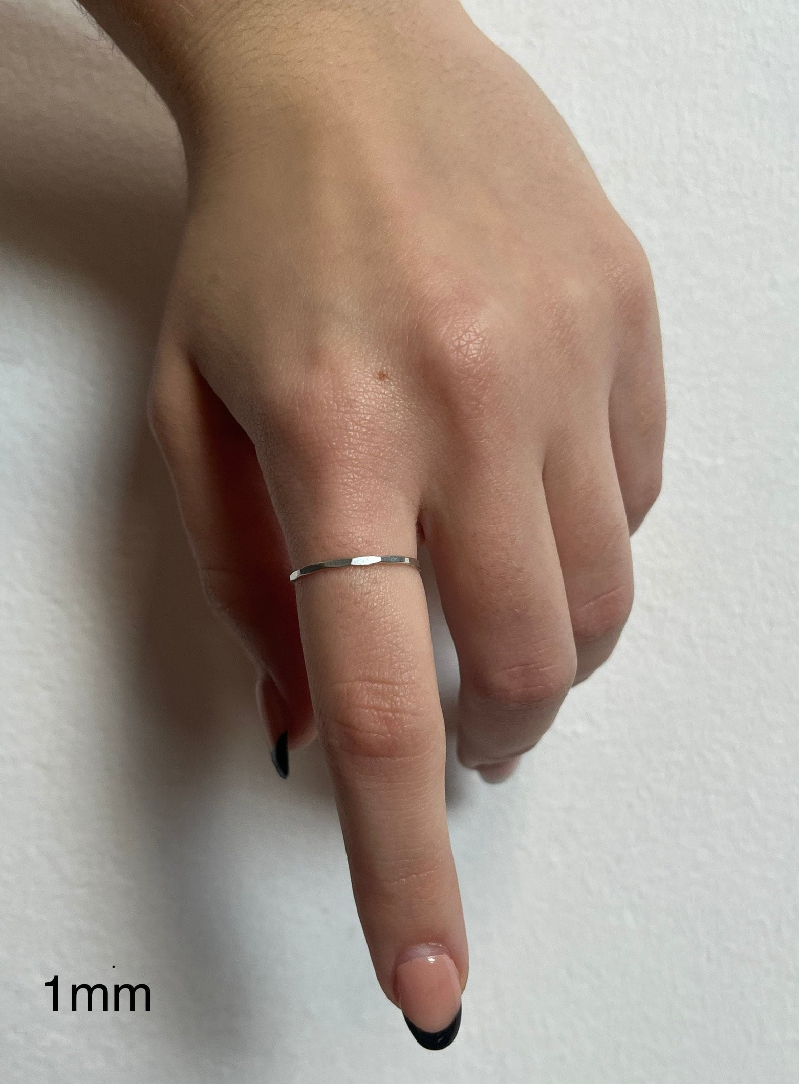Hammered Silver Ring Angular, Stacking Ring - Etsy