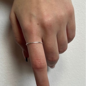 Silver ring beads 1 mm & 1.3 mm, stacking ring