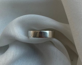 Silberring 5mm, glänzender Bandring