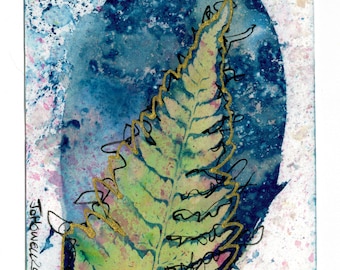 Ferns and stuff watercolour artwork 15/23 series