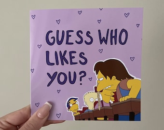 Simpsons Valentine Card - Etsy