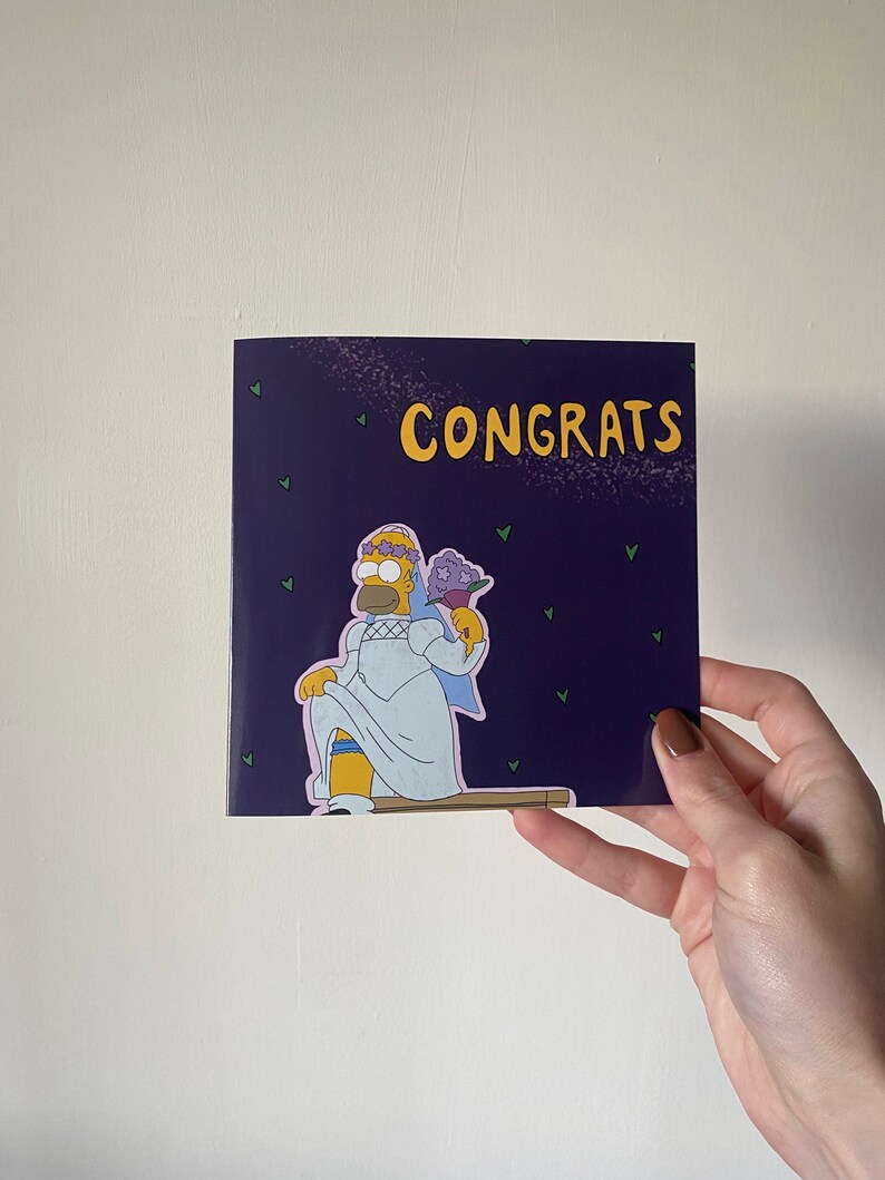 Congratulations on Your Wedding/engagement Homer Simpson Card the