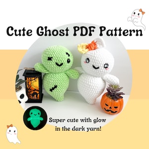 crochet ghost pattern / crochet halloween / crochet cute pattern / amigurumi ghost pattern