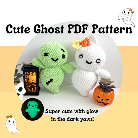 crochet ghost pattern / crochet halloween / crochet cute pattern / amigurumi ghost pattern