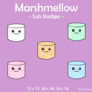 Twitch Subscriber Badges // Marshmellow