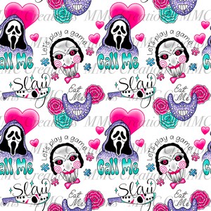 シームレスなホラーハロウィーンパターン、Png および Jpeg、デジタルペーパー、印刷可能、繰り返しパターンの塗りつぶし、背景、布地印刷、昇華