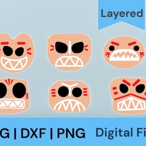 Kokosnuss Piraten Gesichter, Layered Digital Cut File| SVG PNG | Pirat| diy Papier und Aufkleber DIY Party Dekor | Leckerlibeutel| Shirt