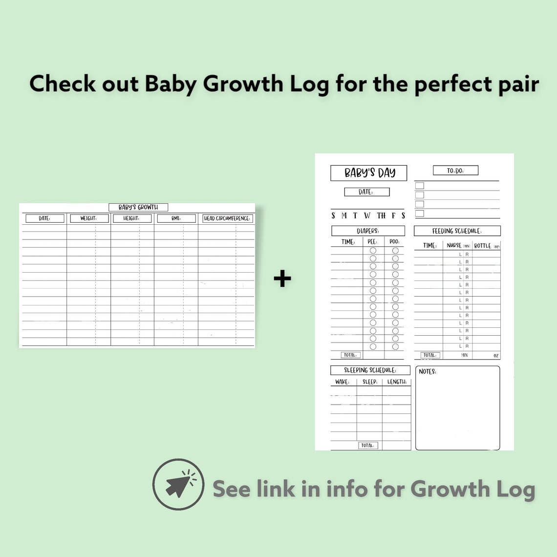 Printable Newborn Baby Daily Log Feeding and Diaper Tracker - Etsy
