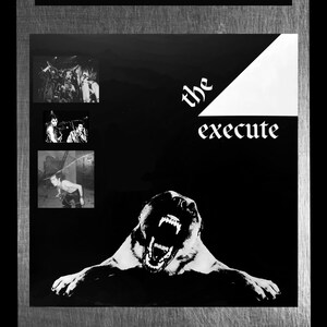May include: Black and white image of a snarling dog with the text "HARD CORE" at the top and "the execute" and "TEMPTATION" at the bottom.