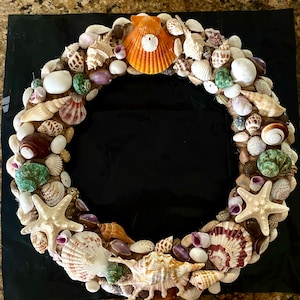 Seashell Wreath, perfect for home and beachy holiday decor.