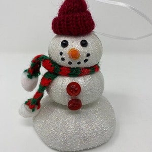 Adorno navideño de muñeco de nieve de playa, hecho a mano a pedido