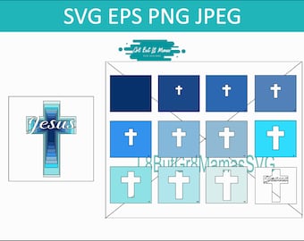 3D Jesus Cross Shadow Box SVG/PNG Cut Files | Jesus | Cross | Easter | 3D Shadow Box | Paper Craft | Layered | Cricut | Cameo | Silhouette