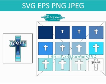 3D Grace Cross Shadow Box SVG/PNG Cut Files | Grace | Cross | Easter | 3D Shadow Box | Paper Craft | Layered | Cricut | Cameo | Silhouette