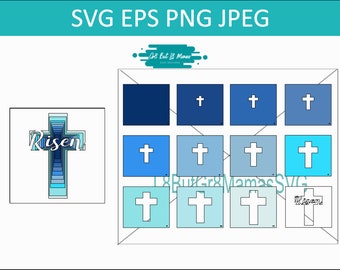 3D Risen Cross Shadow Box SVG/PNG Cut Files | Risen | Cross | Easter | 3D Shadow Box | Paper Craft | Layered | Cricut | Cameo | Silhouette