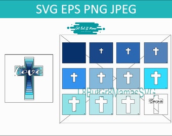 3D Love Cross Shadow Box SVG/PNG Cut Files | Love | Cross | Easter | 3D Shadow Box | Paper Craft | Layered | Cricut | Cameo | Silhouette