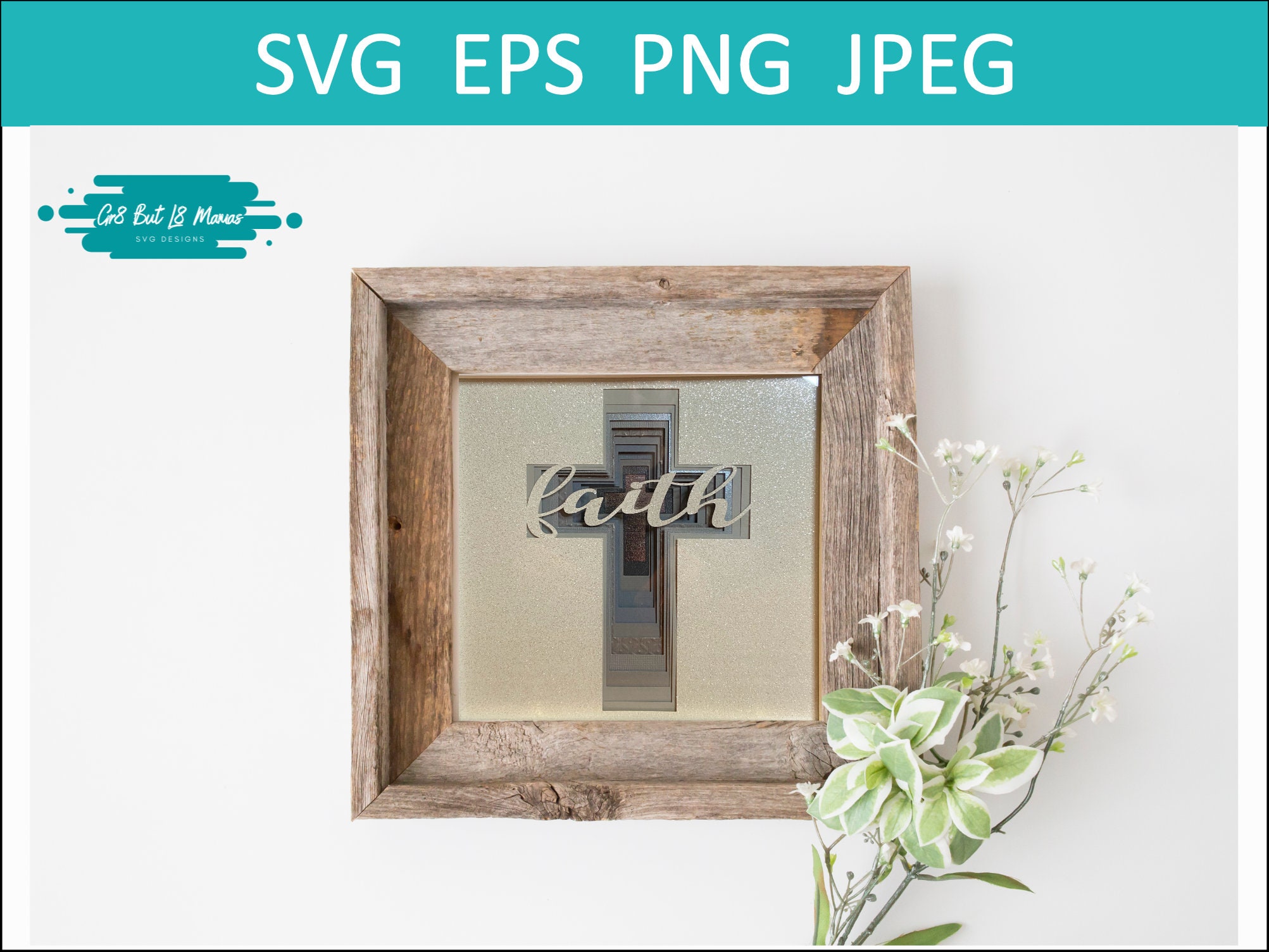 3D Cross Shadow Box SVG/PNG Cut Files Cross Easter Faith - Etsy Canada