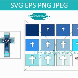 3D pardonner croix ombre boîte SVG/PNG coupe fichiers | Pardonner | Croix | Pâques | Boîte d'ombre 3D | Artisanat en papier | Couches | Cricut | Silhouette