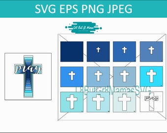 3D Pray Cross Shadow Box SVG/PNG Cut Files | Pray | Cross | Easter | 3D Shadow Box | Paper Craft | Layered | Cricut | Cameo | Silhouette
