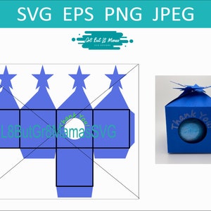 Dziękuję Ci Bomba do kąpieli Pudełko na prezenty SVG/PNG Pliki do cięcia | Upominki na imprezę | Bomba do kąpieli | Dziękuję | Pudełko na prezent | Cricut | Cameo | Sylwetka