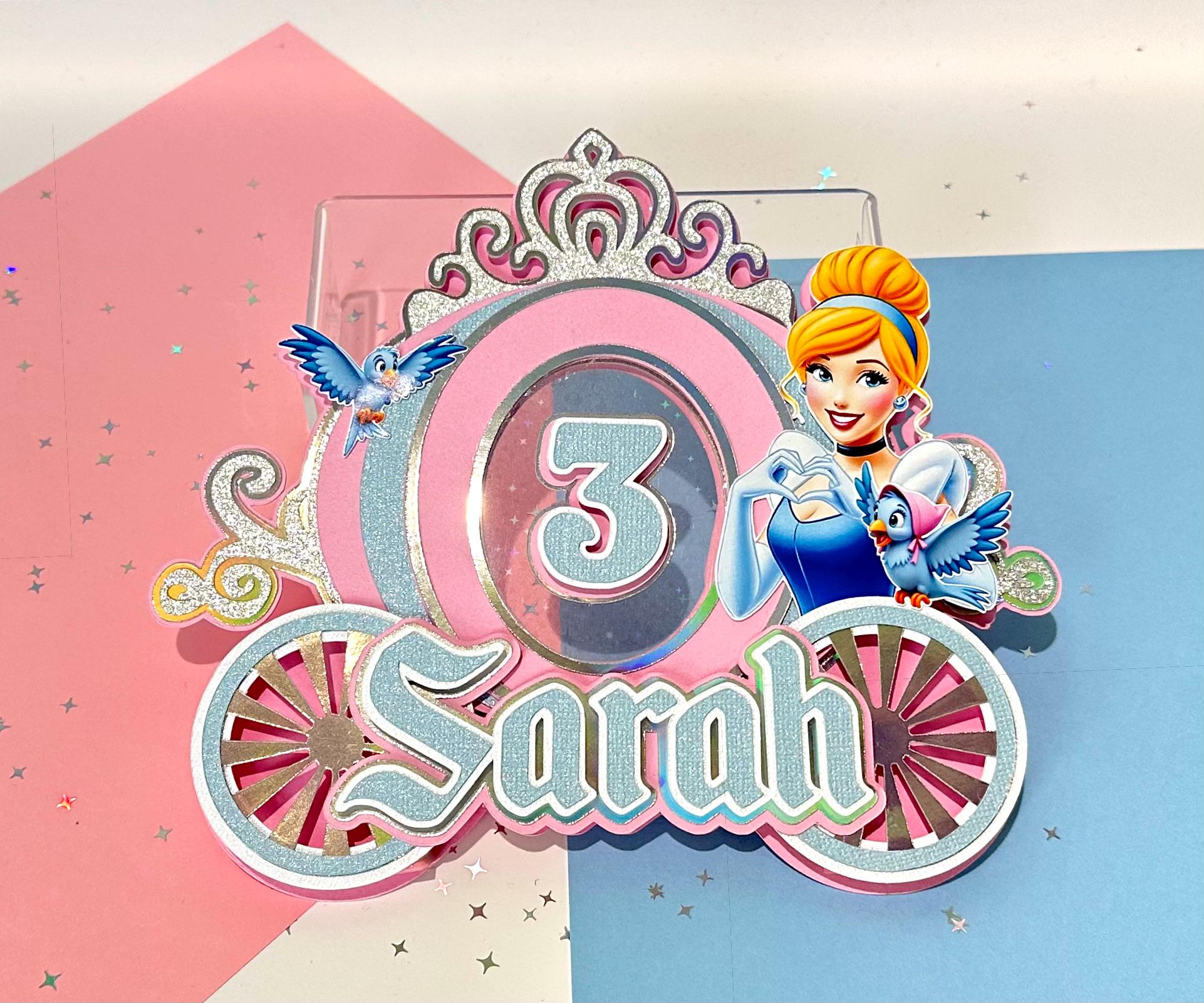 Princess Cake Topper | Cinderella Cake Topper| Girls Birthday Party ...