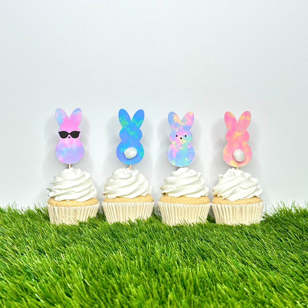 Tie Dye Peeps Cupcake Toppers Peeps Cupcake Toppers Easter Cupcake