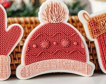 Christmas Beanie Debosser and Cutter Christmas Cookie Cutter Christmas Beanie Stamp Cutter Christmas Debosser Christmas Beanie Stamp