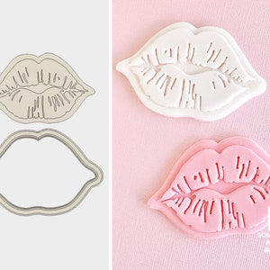 Valentines Lips Cookie Cutter, Lips Cookie Stamp, Lips Cookie Cutter, Custom Cookies Cutter, Lips Cutter Set, Valentines Cutter