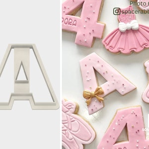Alphabet Cookie Cutter, A-Z Alphabet Cookie Stamp, Letters Cookie Cutter, A Cookies Cutter, Block Letters Cookie Cutter, Custom Cutter