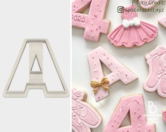 Alphabet Cookie Cutter, A-Z Alphabet Cookie Stamp, Letters Cookie Cutter, A Cookies Cutter, Block Letters Cookie Cutter, Custom Cutter