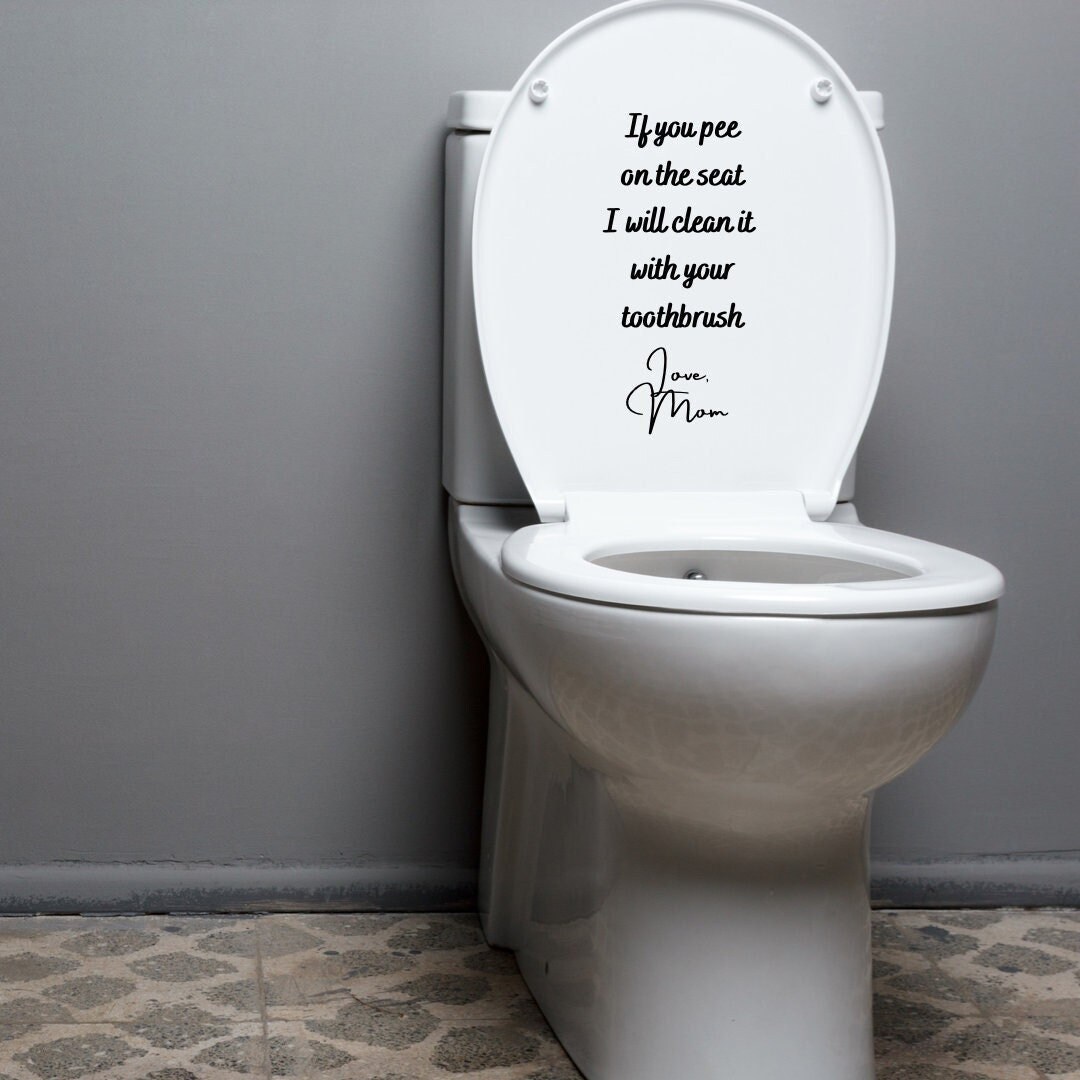 Funny Bathroom Vinyl Sticker If You Pee on the Seat I Will - Etsy Funny Bathroom Vinyl Sticker If You Pee on the Seat I Will - Etsy