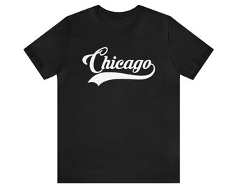 Chicago Unisex Jersey Short Sleeve Tee, Chicago Shirts Tshirts For Him For Her, Chicago City Hockey Team Gifts, Hockey Sports Shirts