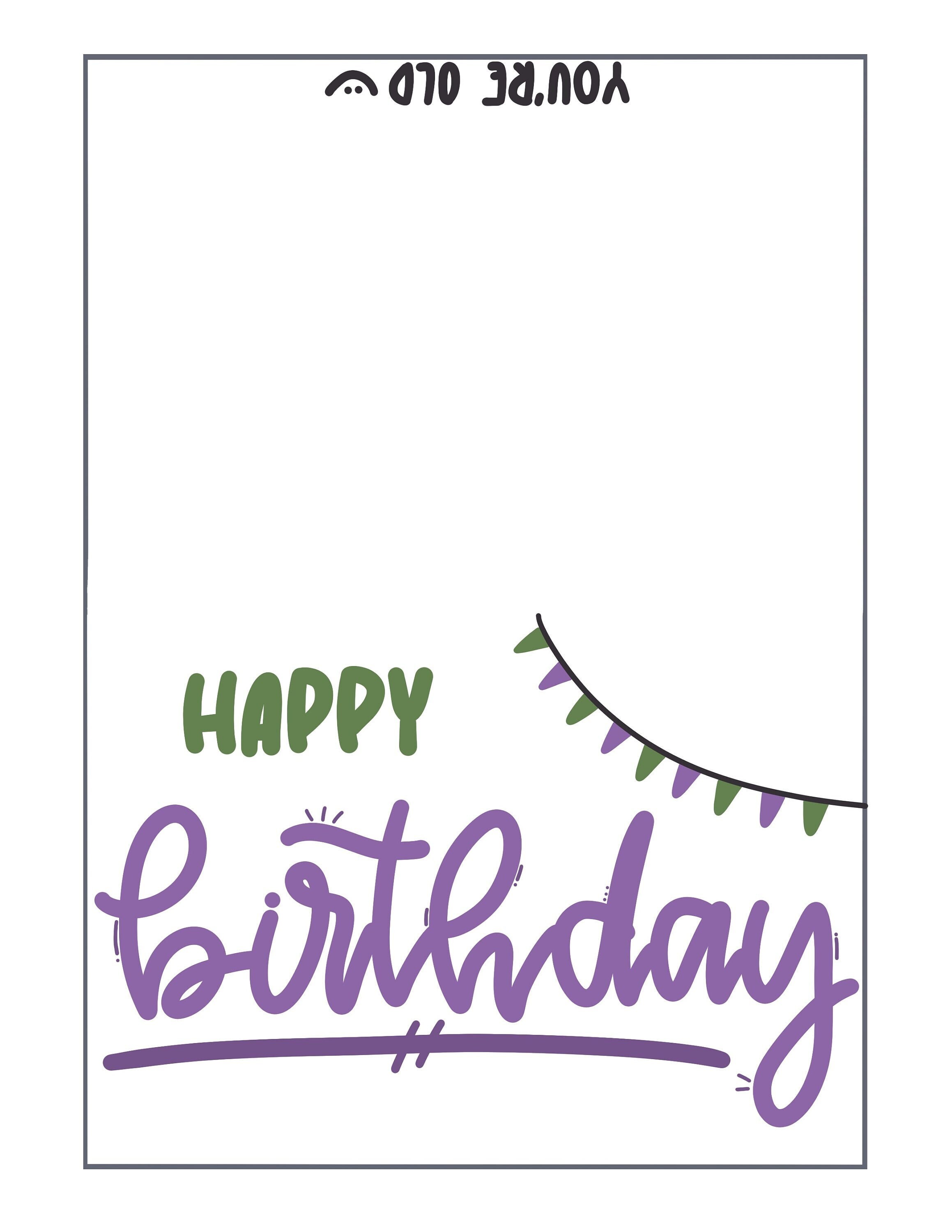 Printable Birthday Card Calligraphy Handmade Birthday Card Happy ...