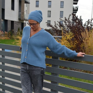 Alpaca 100% , women&#39;s coarse knit cardigan with buttons, alpaca wool cardigan for women, oversized alpaca jacket for women, gifts for women