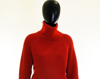 Alpaca 100%.Handmade women's coarse knit turtleneck, high collar unisex sweater, alpaca sweater, knitted pullover, alpaca sweater oversize,