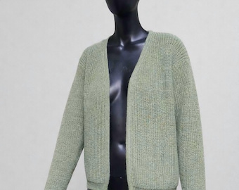 Alpaca Wool Knit Cardigan, Open-Front Sweater, Plus Size  Women cardigan