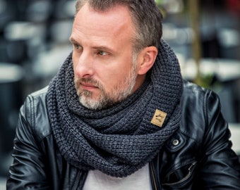 Unisex Merino Wool Scarf, Soft Knit, Warm Winter Scarf