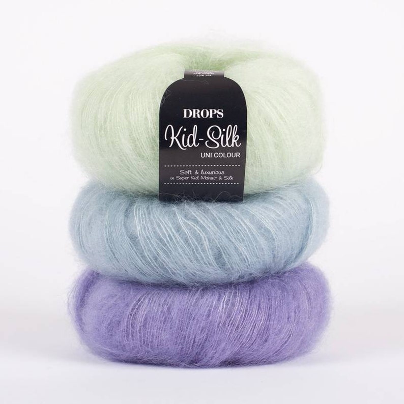 Baby Mohair Silk Yarn 38 Colour Garnstudio Drops Design Etsy