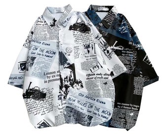 Newspaper shirt t-shirt top shirt cloth quality gift shirt t-shirt
